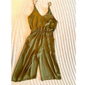 Xhilaration olive green jumpsuit